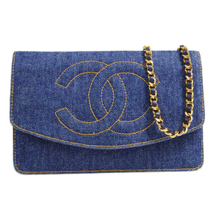 CHANEL Denim Wallet on Chain