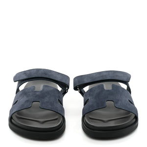 HERMES Suede Chypre Sandals