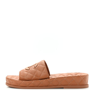 CHANEL CC Leather Slides