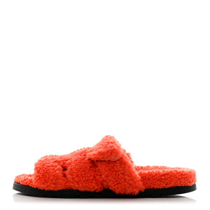 HERMES Woolskin Chypre Sandals