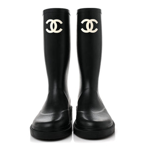 CHANEL CC Rain Boots