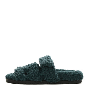 HERMES Woolskin Chypre Sandals