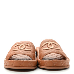 CHANEL CC Leather Slides