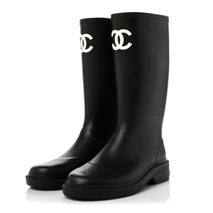 CHANEL CC Rain Boots